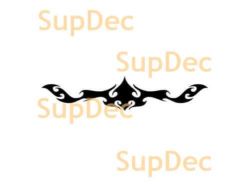 Tribal Style Flame Flow Vinyl Decal For Cars