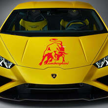 Hood Bull Logo Graphics Racing Vinyl Decal Sticker Graphics for Lamborghini Huracan Evo 3