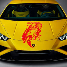 Hood Bull Graphics Racing Vinyl Decal Sticker Graphics for Lamborghini Huracan Evo 3
