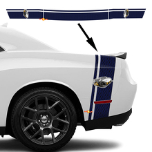 Rumble Bee Honeycomb Style Stripes Bedside Trunk Vinyl Decal Sticker for Dodge Challenger_3