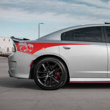 Demon Scat Pack Rear Quarter Side Stripe Vinyl Decal Sticker for Dodge Charger
 3