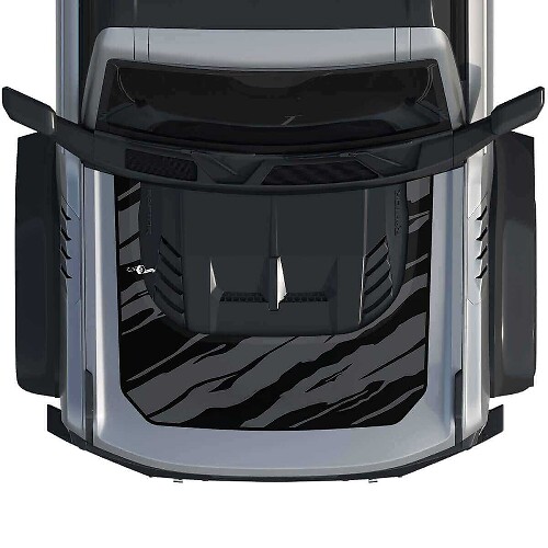 Hood Wrap Graphics Decal Sticker 3 for Musclecar horse power truck style 3