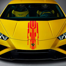 Hood Design Stripe Racing Vinyl Decal Sticker Graphics for Lamborghini Huracan Evo 2
 3