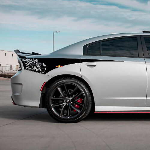 Iron Bee Scat Pack Rear Quarter Side Stripe Vinyl Decal Sticker for Dodge Charger
