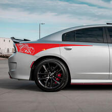 Iron Bee Scat Pack Rear Quarter Side Stripe Vinyl Decal Sticker for Dodge Charger
 3