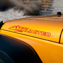 Custom Unlimited Mountain Hood Side Vinyl Decal Kit for Jeep Wrangler_3