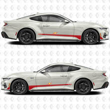 GT Side Rocker Panel Doors Stripe Racing Decals Stickers for Ford Mustang
 2
