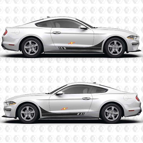Racing Door Stripes Vinyl Decal for Musclecar Musclecarmodel GT