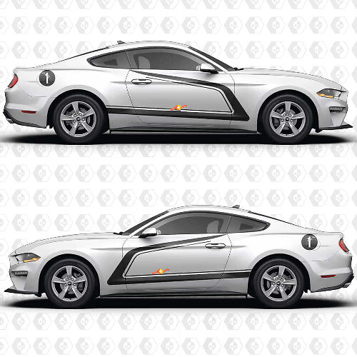 Number and Side Racing Stripes Vinyl Decal Kit for Musclecar Musclecarmodel