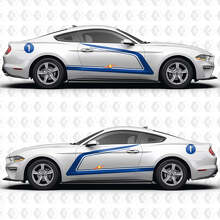 Number Side Doors Racing Stripes Vinyl Decal Sticker Graphics 2 for Ford Mustang 2