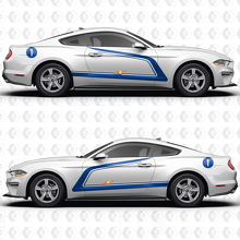 Number Side Doors Stripes Racing Decals Stickers for Ford Mustang
 2