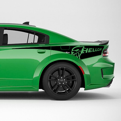 Hellcat SRT Rear Quarter Side Stripe Vinyl Decal Sticker for Dodge Charger 2
