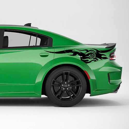 Hellcat SRT Tribal Rear Quarter Side Stripe Vinyl Decal Sticker for Dodge Charger
