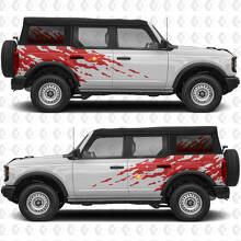 Mud Splash Graphics Side Vinyl Decal Kit for Musclecar horse_2