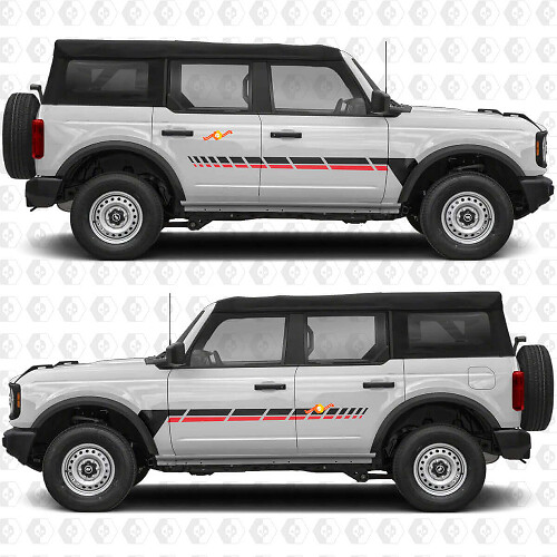 Twin Racing Side Stripes Vinyl Decal Kit for Musclecar horse