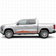 Mountain Topographic Door & Rocker Panel Vinyl Stripes for Chevrolet Colorado 3rd Gen 2023-2026_4