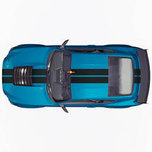 Dual Stripes Front Upper Rear Vinyl Decal Kit for Musclecar Musclecarmodel_3