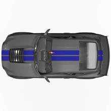 Dual Stripes Front Upper Rear Vinyl Decal Kit for Musclecar Musclecarmodel_5