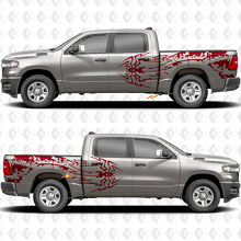 Side Doors Bedside Spider Splash Stickers Decals Graphics for Dodge RAM 1500 3