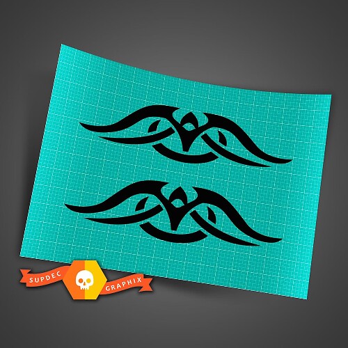 Tribal Style Wing Flames Vinyl Decal For Cars
