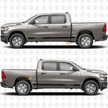 Custom Text Performance Rocker Panel Side Doors Stripes Stickers Decals Graphics 2 for Dodge RAM 1500 4