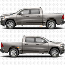 Custom Text Rocker Panel Side Doors Stripes Stickers Decals Graphics for Dodge RAM 1500 4