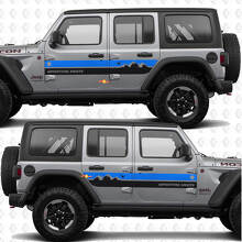 Mountain Style Side Stripes Vinyl Decals Kit for Jeep Wrangler_2