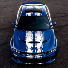 Splash Style Dual Upper Side Stripes Vinyl Decal Kit for Dodge Challenger or Charger_3