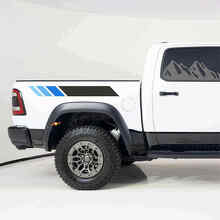 Side Bedside Stripes Stickers Decals Graphics for Dodge RAM 15000 3