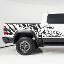 Rhino Splash Side Bedside Vinyl Decals Kit for Dodge RAM 1500 RHO_2