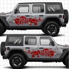 Trail Map Compass Nature Side Vinyl Decal Sticker for Jeep Wrangler_2