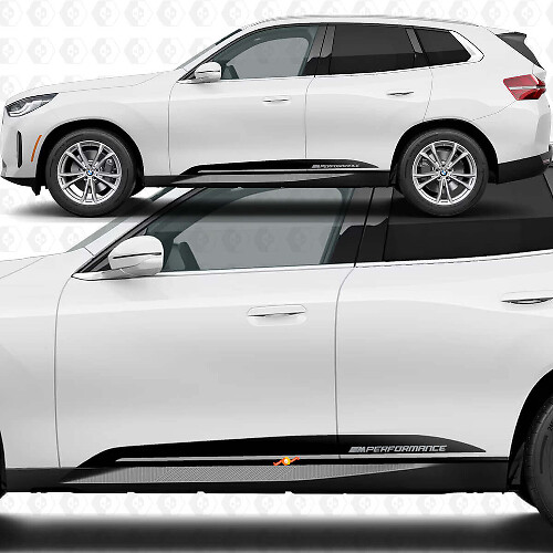 M Performance Side Door Rocker Panel Stripe Decal Kit for BMW X3 G45