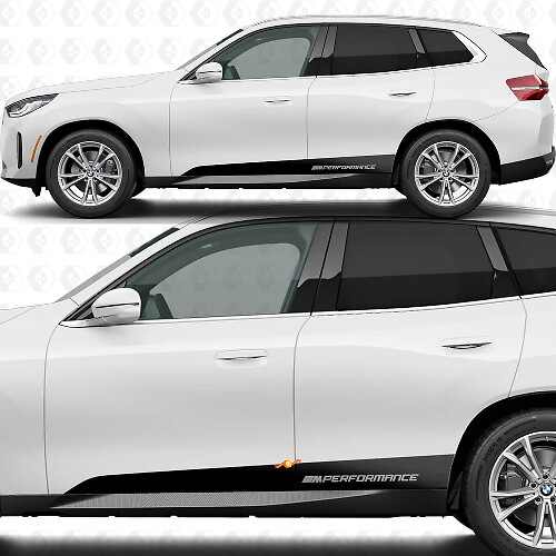 Side Door Rocker Panel Stripes M Performance Decal Kit for BMW X3 G45