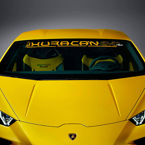Brand Lettering Windscreen Vinyl Decal Sticker Graphics for Lamborghini Huracan Evo