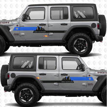 Custom Text Mountains High Altitude Stripes Side Doors Vinyl decal sticker fit Jeep Wrangler 2
