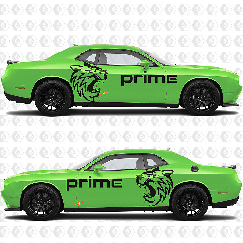 Wildcat Custom Text Side Vinyl Decal Graphic Sticker for Dodge Challenger