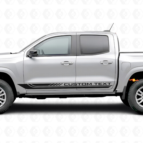 Custom Text Frame Door & Rocker Panel Vinyl Stripes for Chevrolet Colorado 3rd Gen 2023-2026