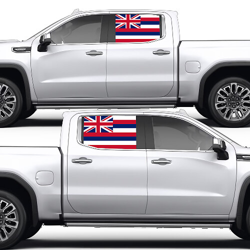 Hawaiian flag Side Window Vinyl Decal Sticker for GMC Sierra 2023