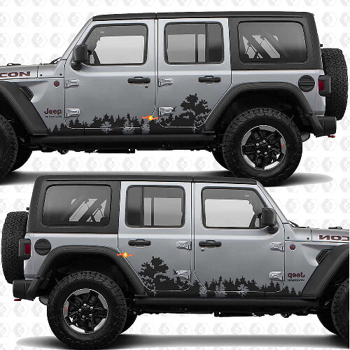 Forrest Nature Landscape Side Doors Vinyl decal sticker fit Jeep Wrangler