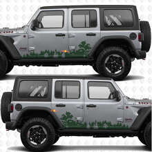 Forest Nature Landscape Side Doors Vinyl decal sticker fit Jeep Wrangler JL 3