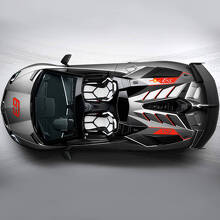 63 SVJ Side Bonnet Decal Sticker Graphics Lamborghini Aventador SVJ 3