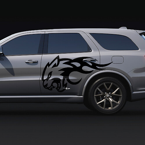 Wildcat Flame Side Decal vinyl stickers for Dodge Durango