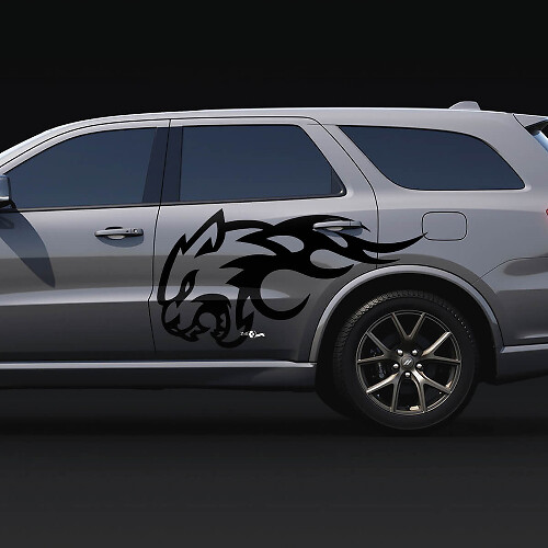 Wildcat Flame Side Decal vinyl stickers for Dodge Durango
