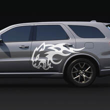 Wildcat Flame Side Decal vinyl stickers for Dodge Durango 2