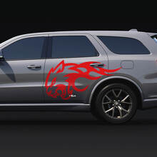 Wildcat Flame Side Decal vinyl stickers for Dodge Durango 3