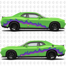 Personnalisé Graphiques de Flamme Autocollant Vinyle Latéral pour Dodge Challenger 2