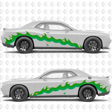 Personnalisé Graphiques de Flamme Autocollant Vinyle Latéral pour Dodge Challenger 3