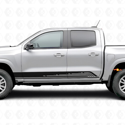 Parallel Contour Door & Rocker Panel Vinyl Stripes for Chevrolet Colorado 3rd Gen 2023-2026
