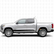 Parallel Contour Door & Rocker Panel Vinyl Stripes for Chevrolet Colorado 3rd Gen 2023-2026_2