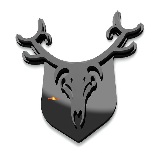 Skull Deer Wing Badges Tailgate Emblem 3D Badge